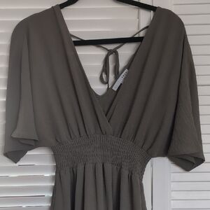 Baltic Born Backless Olive Dress